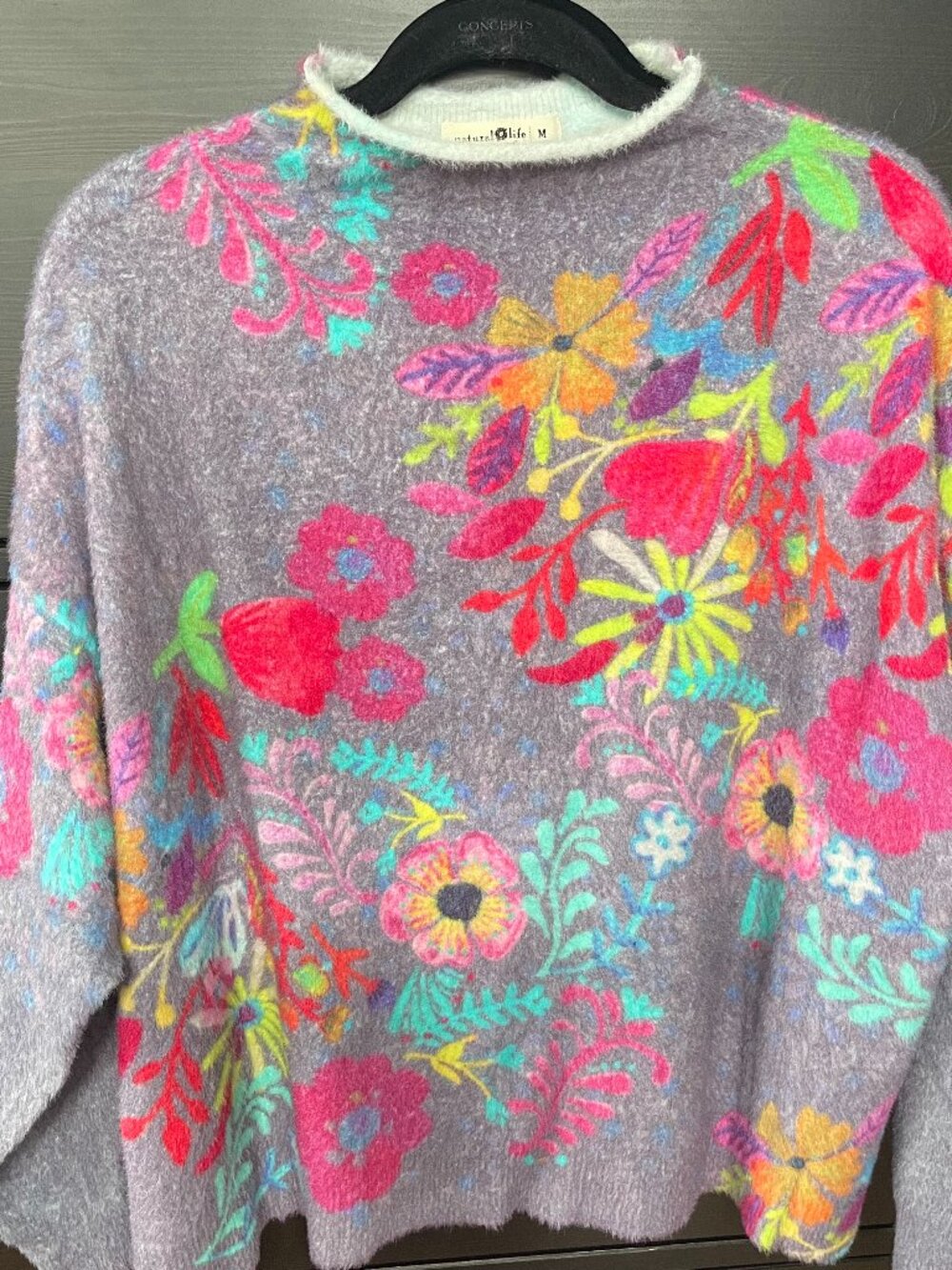 Cashmere-Like Mock Neck Sweater M - Picture 4 of 4